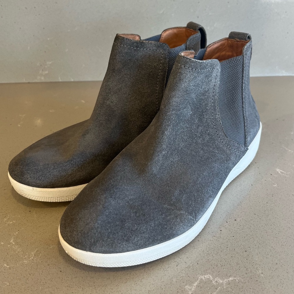 Fit Flop Gray Suede Ankle Boots Booties Shoes Women’s Size 6.5 - Picture 4 of 12